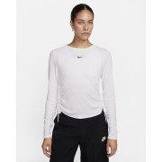 Nike Sportswear Essential Womens Ribbed Long-Sleeve Mod Crop Top FB8717-100
