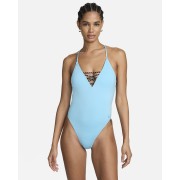 Nike Swim Sneakerkini 2.0 Womens Cross-Back One-Piece Swimsuit NESSE238-486