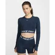 Nike Pro Womens Dri-FIT Cropped Long-Sleeve Top FV5484-478