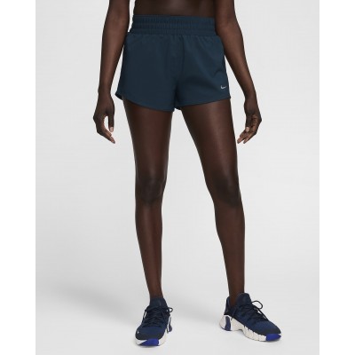 Nike One Womens Dri-FIT mi_d-Rise 3 Brief-Lined Shorts DX6010-478