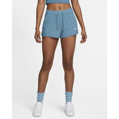 Nike Sportswear Womens High-Waisted Ribbed Jersey Shorts DV7862-440