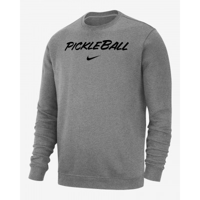 Nike Club Fleece Mens Pickleball Crew-Neck Pullover Top M33778PG02-DGH