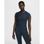Nike One Fitted Rib Womens Dri-FIT Short-Sleeve Cropped Top FV7874-478