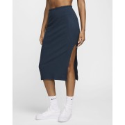 Nike Sportswear Chill Knit Womens Slim Ribbed midi Skirt FQ1636-478