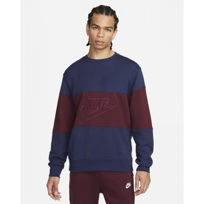 Nike Club Mens French Terry Color-Blocked Crew FB7848-410