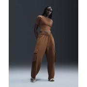 Nike Sportswear Womens Low-Rise Oversized French Terry Open-Hem Pants FV7512-281