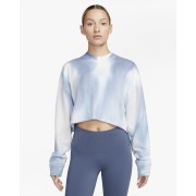 Nike Yoga Luxe Womens Cropped Crew-Neck Fleece Sweatshirt DV9185-437