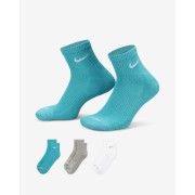 Nike Everyday Plus Cushioned Training Ankle Socks (3 Pairs) SX6890-967