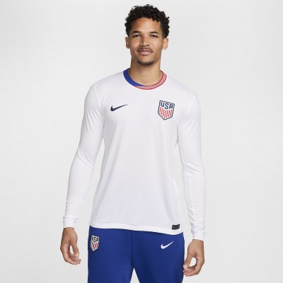 USMNT 2024 Stadium Home Mens Nike Dri-FIT Soccer Long-Sleeve Replica Jersey FJ1264-100