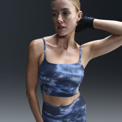 Nike One Convertible Womens Light-Support Lightly Lined Longline Printed Sports Bra FZ6754-478