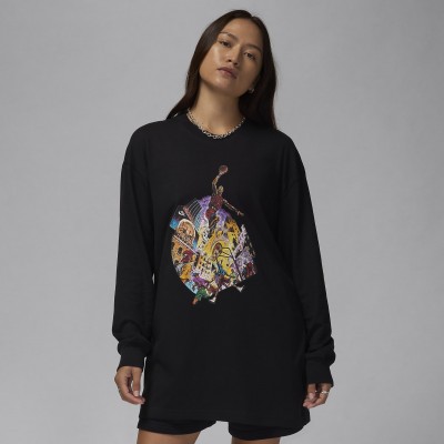 Nike Jordan Womens Oversized Long-Sleeve T-Shirt FV7197-010