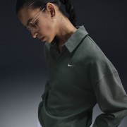 Nike Sportswear Essential Womens Oversized Long-Sleeve Polo FZ5813-338