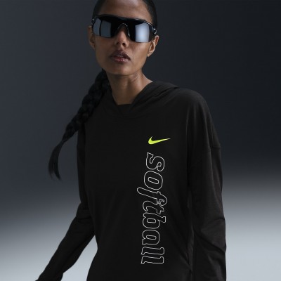 Nike Womens Dri-FIT Long-Sleeve Softball Hoodie FZ8865-010