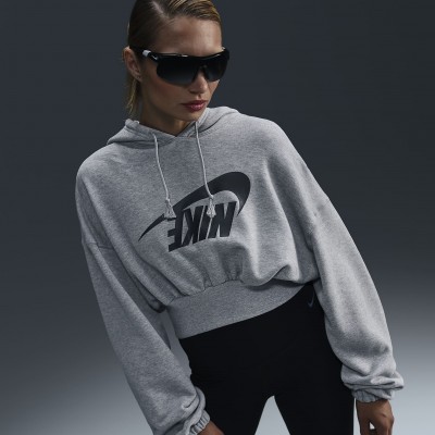 Nike Sportswear Womens Oversized Cropped French Terry Pullover Hoodie FV7777-063