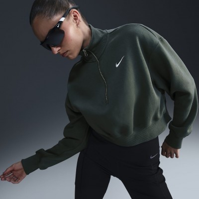 Nike Sportswear Phoenix Fleece Womens 1/2-Zip Cropped Sweatshirt DQ5767-338