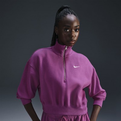 Nike Sportswear Phoenix Fleece Womens 1/2-Zip Cropped Sweatshirt DQ5767-518