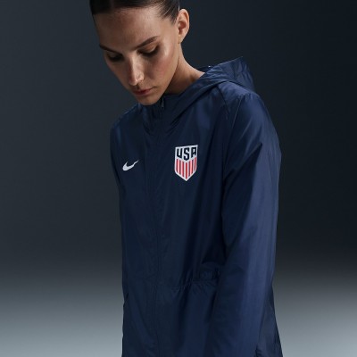 USMNT Academy Pro Womens Nike Soccer Hooded Rain Jacket FJ3827-451