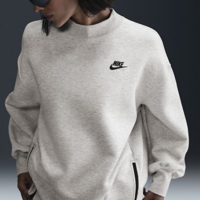 Nike Sportswear Tech Fleece Womens Oversized Crew-Neck Sweatshirt FV8041-013