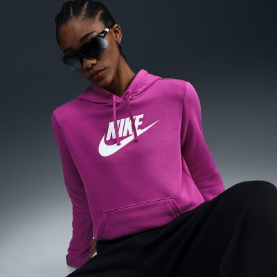 Nike Sportswear Club Fleece Womens Logo Pullover Hoodie DQ5775-518