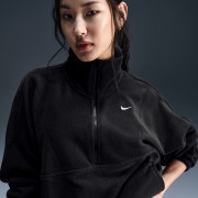 Nike One Womens Therma-FIT Oversized 1/2-Zip Fleece Top FV7955-010